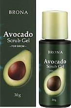 Скраб для брів - Brona Avocado Scrub Gel — фото N2