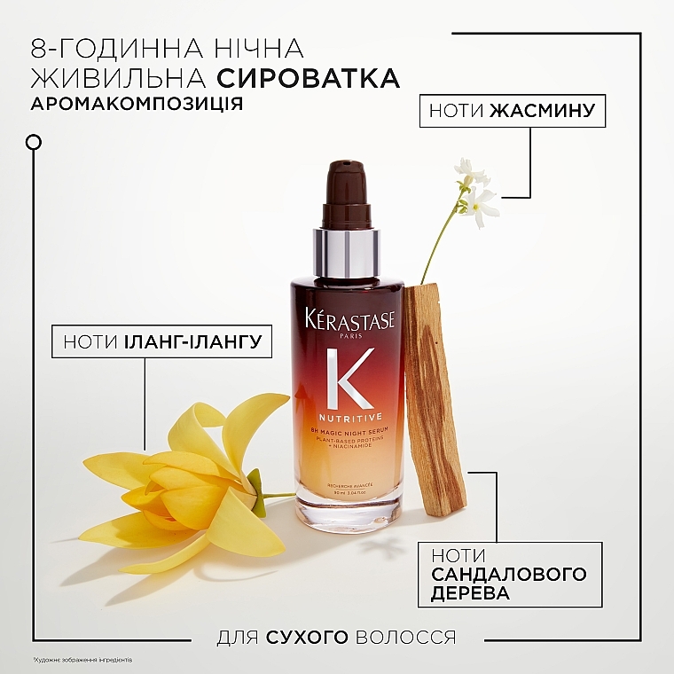 УЦІНКА 8-годинна нічна живильна сироватка для сухого волосся - Kerastase Nutritive 8H Magic Night Serum * — фото N8