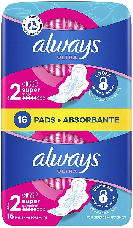 Гігієнічні прокладки, 16 шт. - Always Ultra Super Plus Instant Dry — фото N2