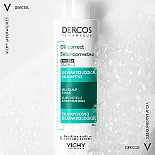 Дерматологический себо-регулирующий шампунь для жирных волос и кожи головы - Vichy Dercos Oil Correct Oily Scalp & Hair Shampoo — фото N3