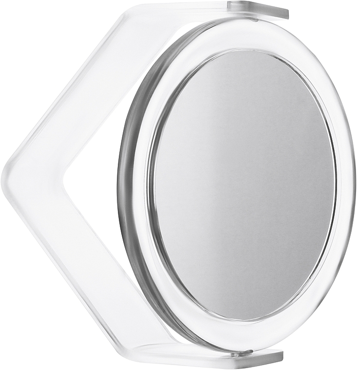 Двостороннє косметичне кругле дзеркало зі збільшенням, прозоре - BoxUp FT-070 — фото N1