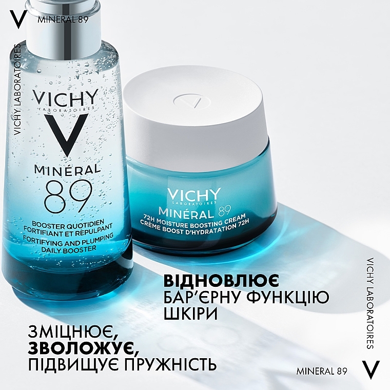 Легкий крем для всех типов кожи лица, увлажнение 72 часа - Vichy Mineral 89 Light 72H Moisture Boosting Cream — фото N13