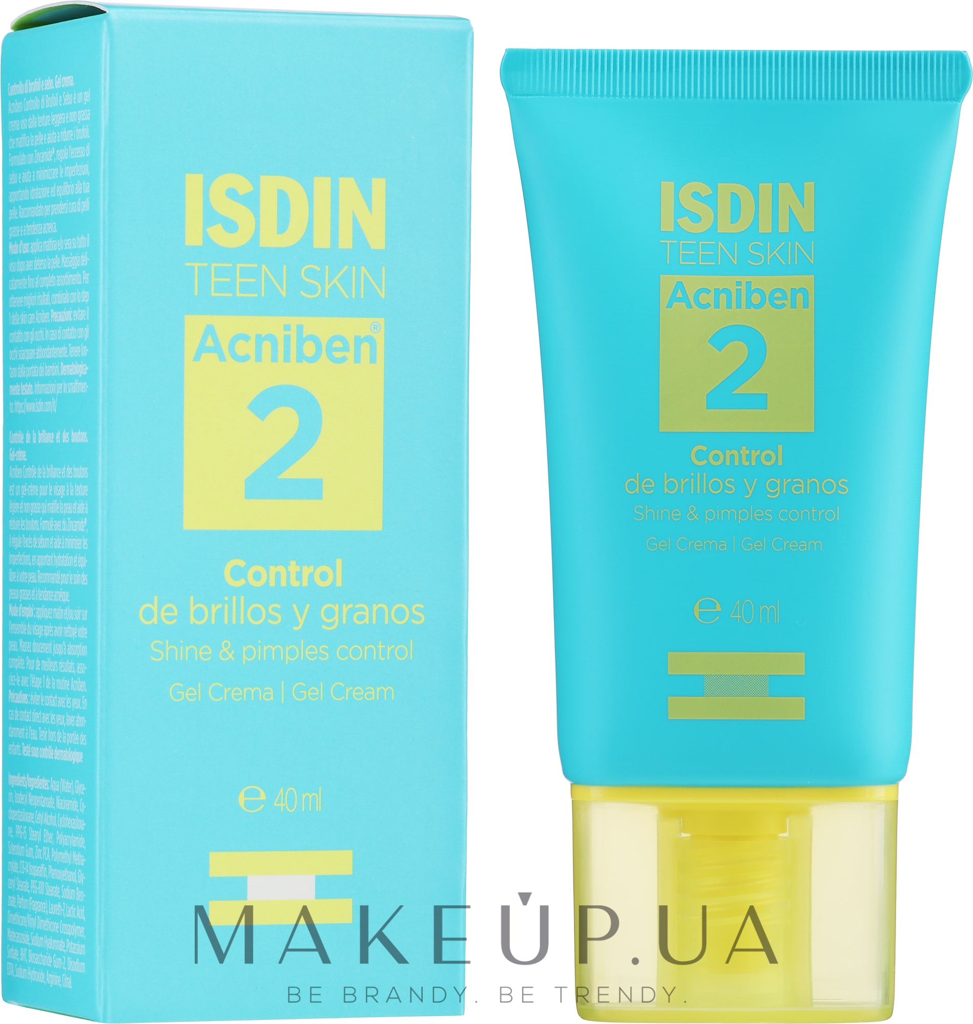 Гель-крем для комбінованої та жирної шкіри обличчя - Isdin Teen Skin Acniben — фото 40ml