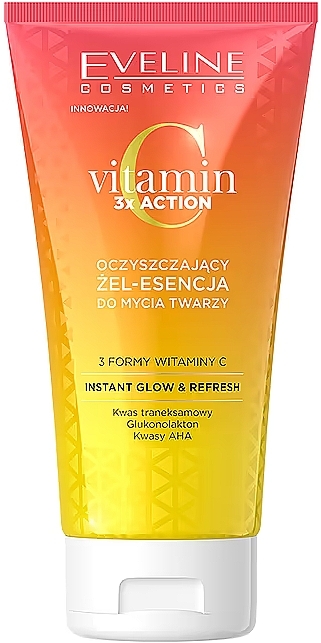 Очищувальний гель-есенція для обличчя - Eveline Cosmetics Vitamin C 3x Action — фото N1