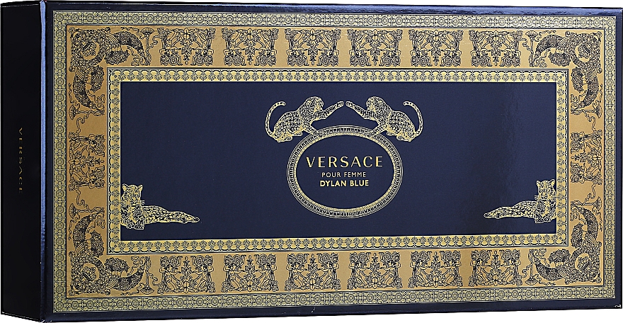 Versace Pour Femme Dylan Blue - Набір (edp/100ml + edp/10ml + pouch) — фото N1