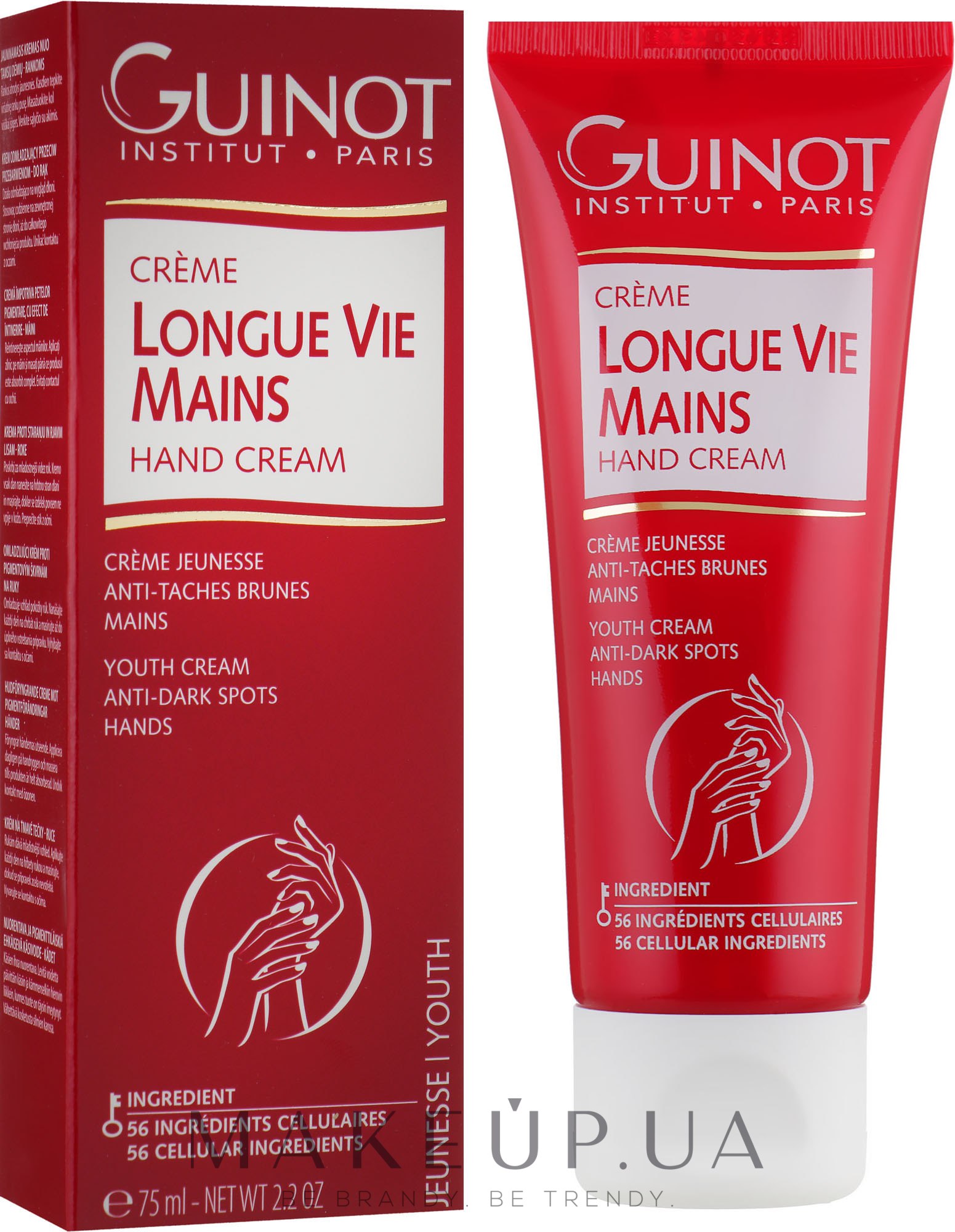 Омолоджувальний крем для рук "Довге життя" - Guinot Longue Vie Mains Hand Cream — фото 75ml