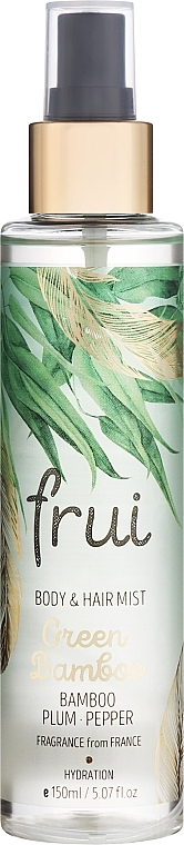 Парфумований спрей для волосся й тіла - Frui Green Bamboo Body Mist