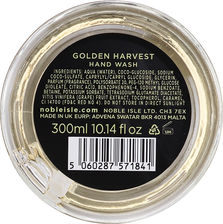 Noble Isle Golden Harvest Hand Wash - Мыло для рук (сменный блок) — фото N2