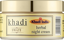 Парфумерія, косметика Аюрведичний трав'яний нічний крем - Khadi Swati Herbal Night Cream