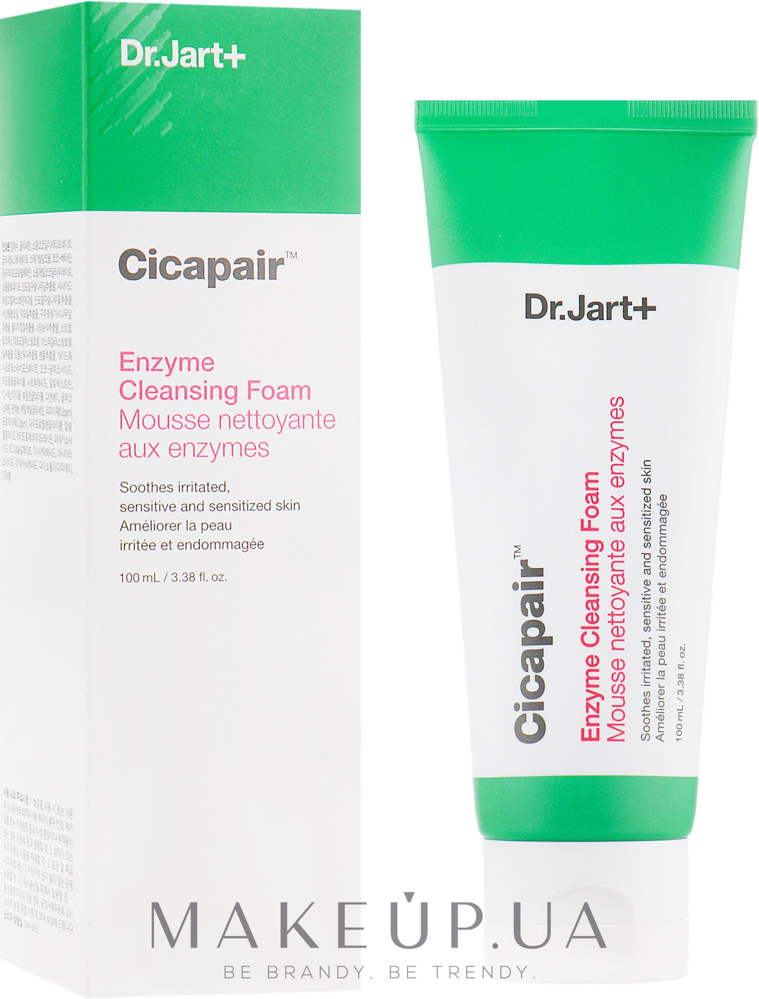 Энзимная пенка для лица - Dr. Jart+ Cicapair Enzyme Cleansing Foam — фото 100ml