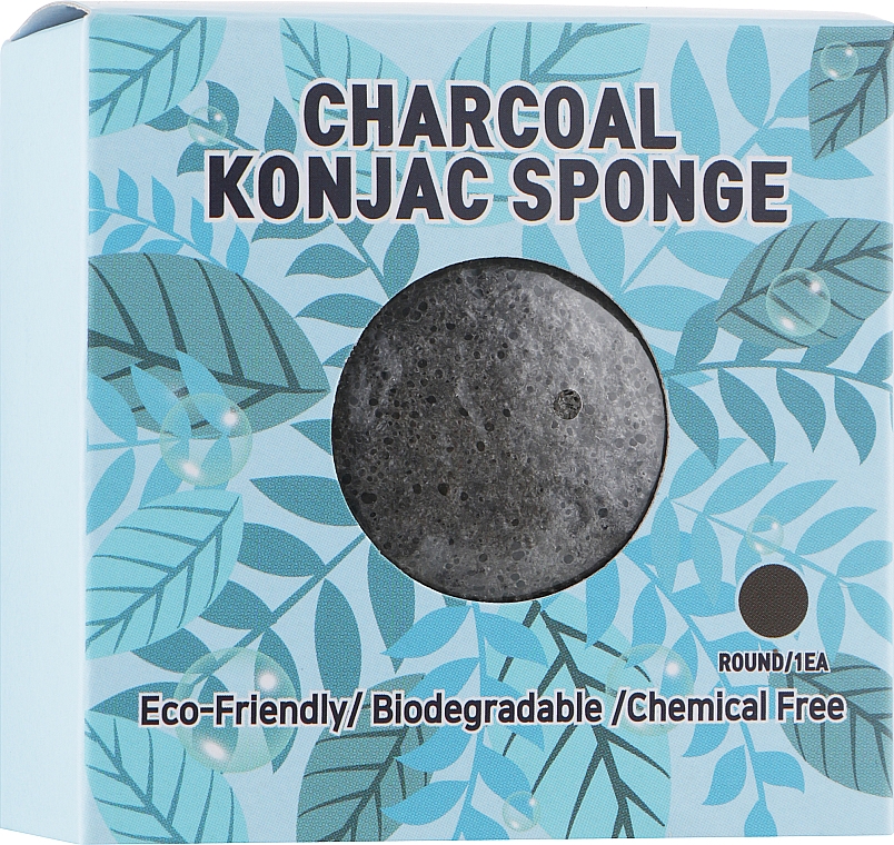 Спонж конняку с древесным углем - Trimay Charcoal Konjac Sponge — фото N2