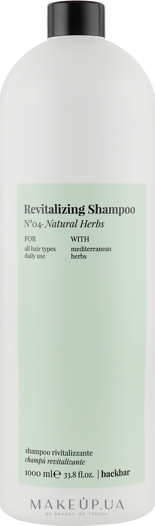 Шампунь "Натуральные травы" - Farmavita Back Bar No4 Revitalizing Shampoo Natural Herbs — фото 1000ml