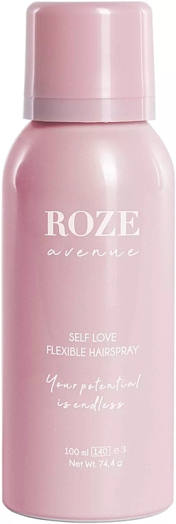 Спрей для волосся еластичної фіксації - Roze Avenue Self Love Flexible Hairspray Travel Size — фото N1