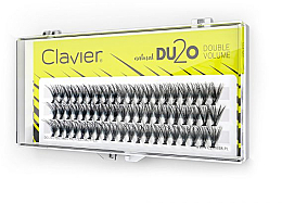 Накладные ресницы "Двойной объем", 11мм - Clavier DU2O Double Volume — фото N1