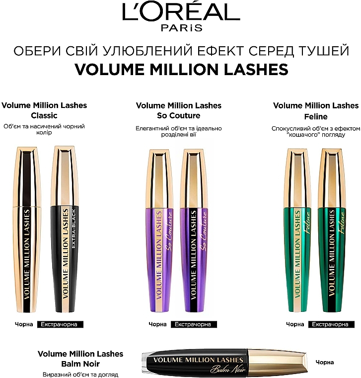 Тушь для выразительного объёма ресниц - L`Oréal Paris Volume Million Lashes Classic — фото N7