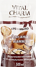 Крем-мыло "Аргана и ваниль", doy-pack - Vital Charm — фото N1
