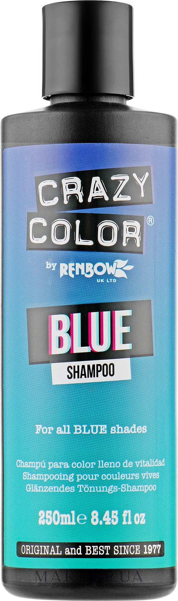 Шампунь відтінковий для усіх відтінків синього - Crazy Color Vibrant Blue Shampoo — фото 250ml