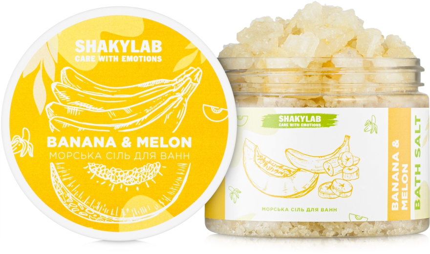 Соль морская для ванн "Banana & Melon" - SHAKYLAB Natural Bath Salt — фото N3