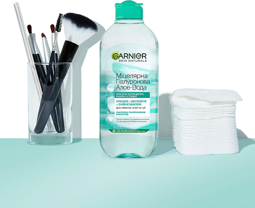 Гіалуронова міцелярна алое вода для очищення шкіри обличчя - Garnier Skin Naturals — фото N7