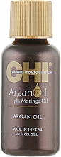 Зволожуюча олія для волосся - CHI Argan Oil Plus Moringa Oil (міні) — фото N2