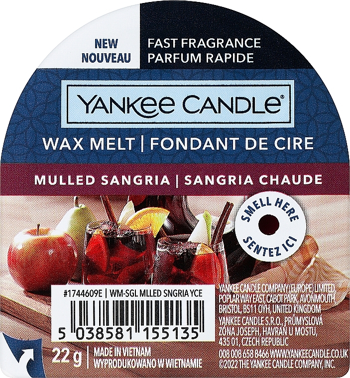 Ароматичний віск - Yankee Candle Mulled Sangria Wax Melts — фото N1