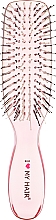 Щітка для волосся "Мікро", 8 рядів, 1803, прозоро-рожева - I Love My Hair — фото N1