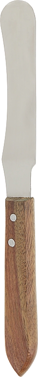 Шпатель для депиляции металлический с деревяной ручкой 01419 - Eurostil — фото N1