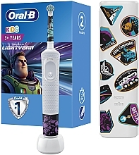 Парфумерія, косметика Електрична зубна щітка "Базз Лайтер" зі стікерами - Oral-B Vitality D100 Kids Lightyear