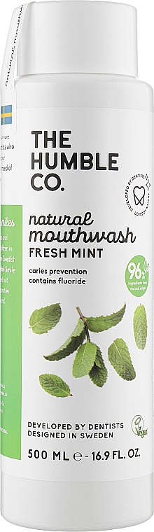 Ополаскиватель для полости рта "Свежая мята" - The Humble Co Mouthwash Fresh Mint — фото N1