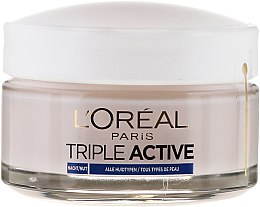 Зволожувальний нічний крем для всіх типів шкіри - L'Oreal Triple Active Hydrating Night Cream 24H For All Skin Types — фото N3