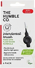 Парфумерія, косметика Міжзубні інтердентальні йоржики, 0.50 мм, червоні, 6 шт. - The Humble Co Interdental Brush