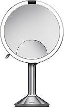 Зеркало сенсорное круглое, 20 см, серебристое - Simplehuman Sensor Touch Control Trio Mirror — фото N1