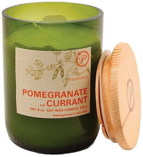 Ароматична свічка "Гранат і смородина" - Paddywax Eco Green Recycled Glass Candle Pomegranate + Currant — фото N1