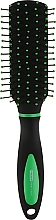 Парфумерія, косметика Міні-щітка для волосся прямокутної форми 18 см, зелена - Titania Softtouch