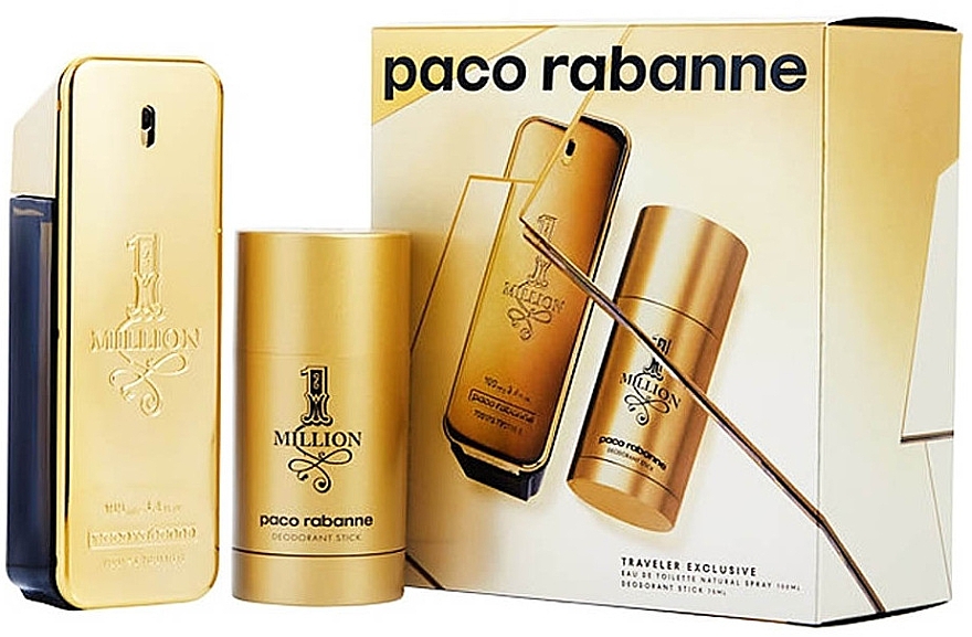 Paco Rabanne 1 Million - Набор (edt/100ml + deo/75ml) — фото N1