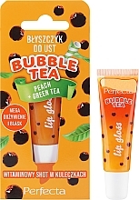 Блеск для губ "Персик + зеленый чай" - Perfecta Bubble Tea Peach + Green Tea Lip Gloss — фото N1