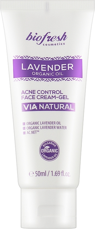 Акне-контроль крем-гель для лица - BioFresh Lavender Organic Oil Acne Control Face Cream-Gel — фото N1
