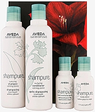 Духи, Парфюмерия, косметика Набор - Aveda Shampure (shampoo/250ml + h/cond/200ml + h&b/wash/50ml + b/lot/50ml)