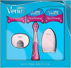 Парфумерія, косметика Набір - Gillette Venus Spa Breeze (razor/1pcs + refil/3pcs + holder + bag)