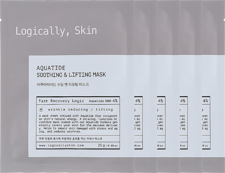 Тканинна маска для клітинного оновлення - Logically Skin Aquatide Soothing & Lifting Mask — фото N2