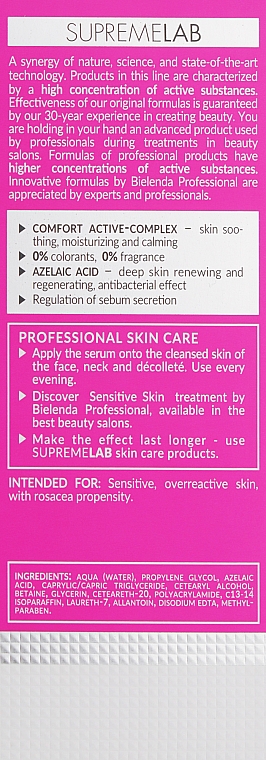 Сыворотка для чувствительной кожи лица с 10 % азелаиновой кислоты - Bielenda Professional SupremeLab — фото N3