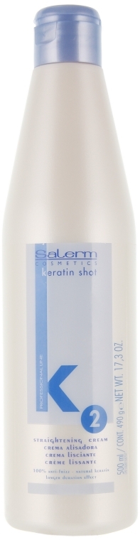 Термоактивный выпрямляющий крем - Salerm Keratin Shot Crema Alisadora — фото N1