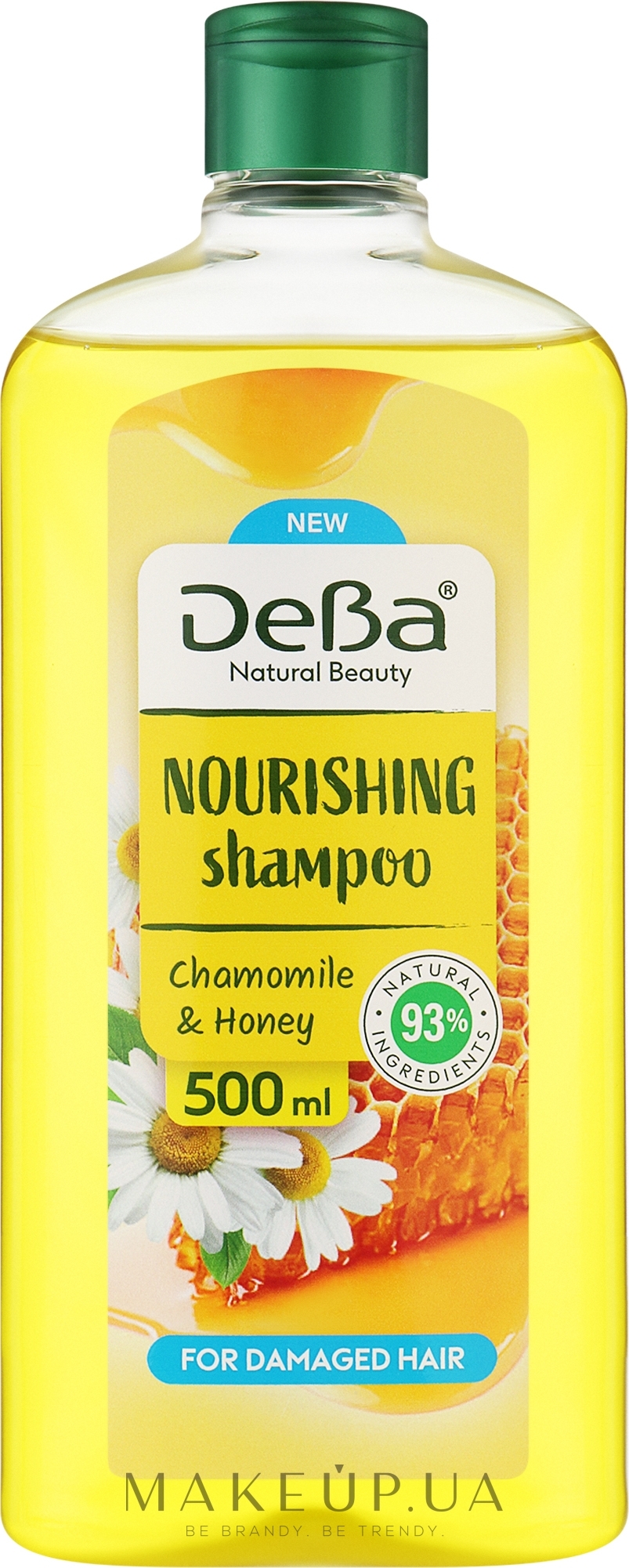 Питательный шампунь с экстрактом ромашки и медом для поврежденных волос - DeBa Nourishing Shampoo Chamomille & Honey — фото 500ml