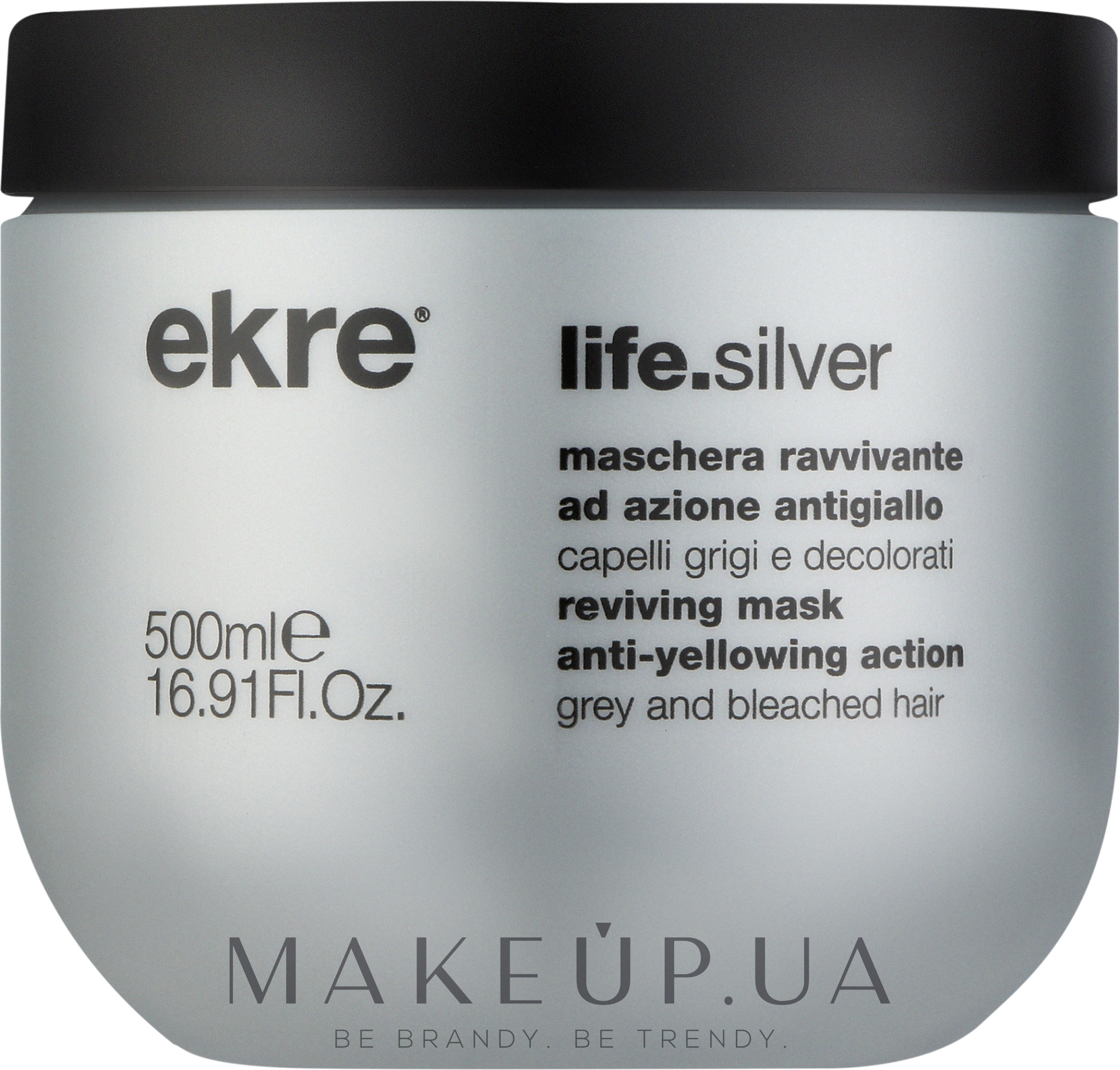 Маска антижелтая для волос - Ekre Life.Silver Mask — фото 500ml