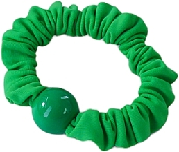Резинка для волосся з намистиною, зелена - Lolita Accessories — фото N1