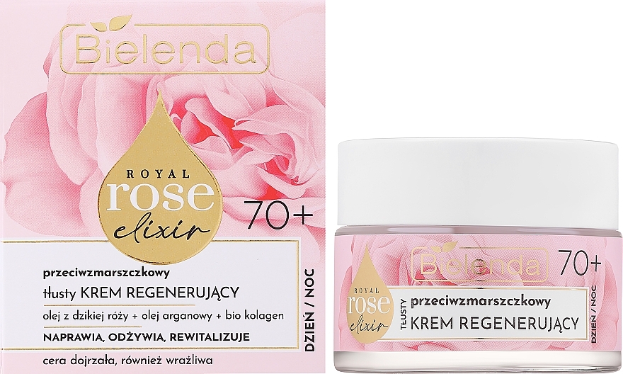 Крем для лица от морщин 70+ - Bielenda Royal Rose Elixir Face Cream — фото N2