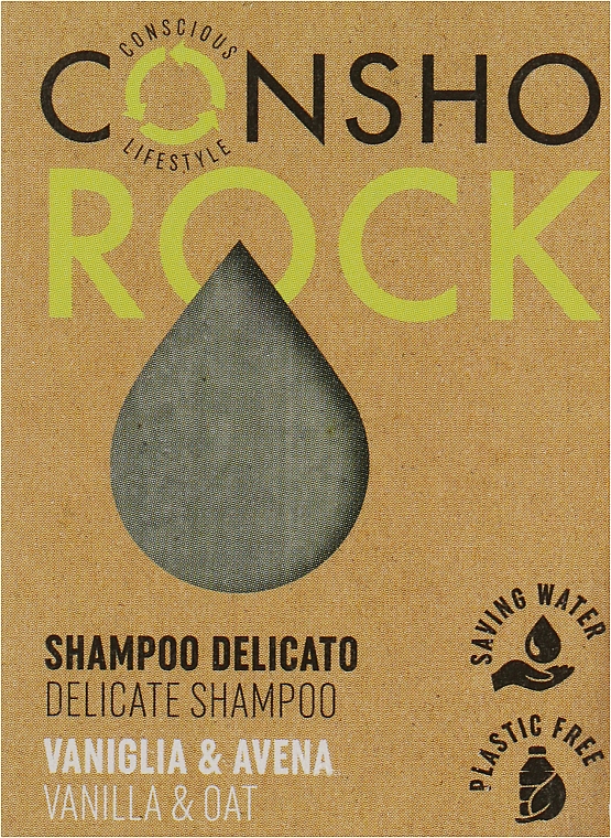 Шампунь для волосся "Делікатний. Ваніль і овес" - Bioearth Consho Rock Shampoo Delicato Vanilla & Oat — фото N1