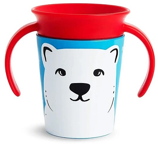 Чашка-непроливайка с ручками "Белый медведь", 177 мл, 6+ - Munchkin Miracle 360 WildLove — фото N1