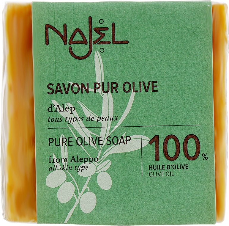 Оливкове мило 100% - Najel Pure Olive Soap From Alepo — фото N1