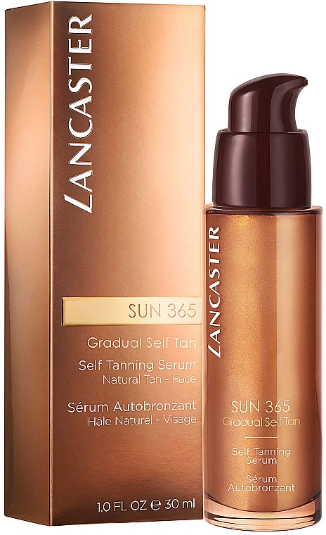 Сироватка-автобронзант натурального кольору для обличчя - Lancaster Sun 365 Gradual Self Tan Serum — фото N2